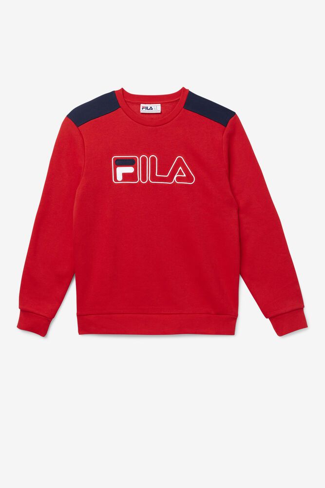 Fila Sweatshirt Mens Red Basil 2 Crew - Ireland 01942-LSBK